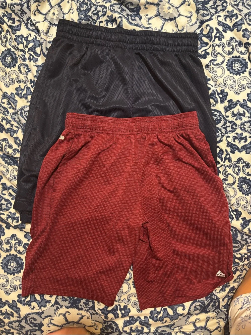 Athletic Works Men's Red and Black Athletic Shorts